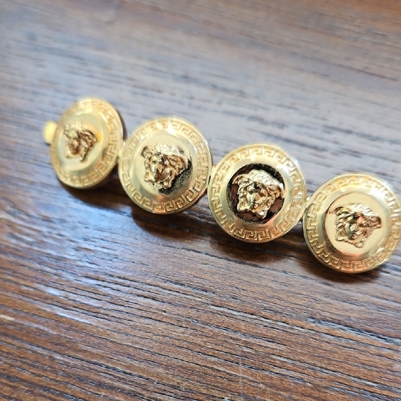 Versace Gold Medusa Hair Clip - Picture 4 of 14